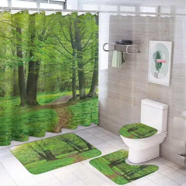 Summer Trees Tranquil on a shower curtain