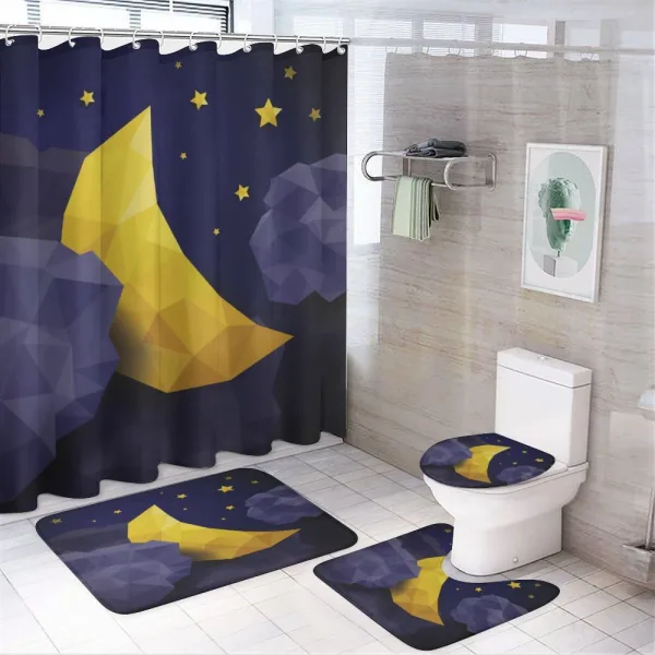 Triangle Night Sky on a shower curtain
