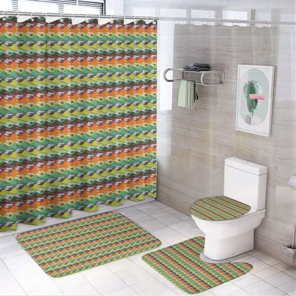 Abstract Colors Modern on a shower curtain