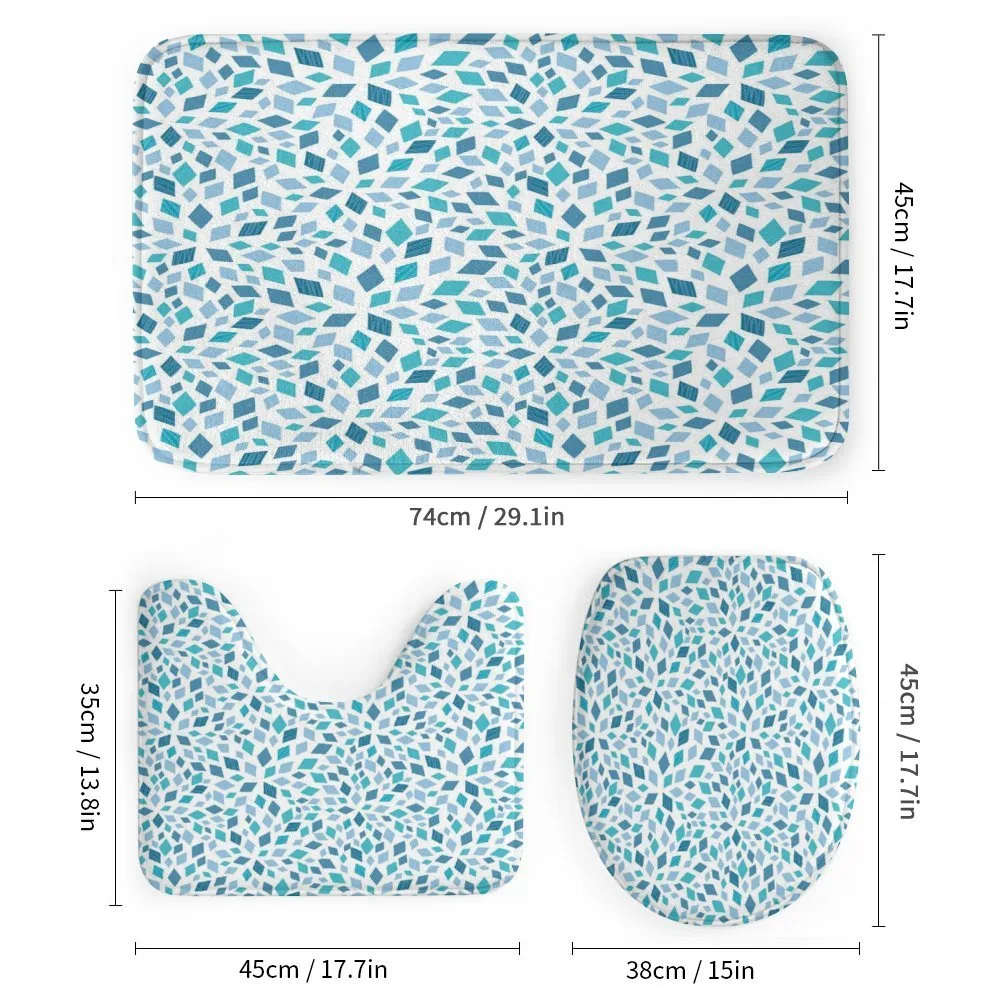 Abstract Mosaic Blue Tones — Detail 1