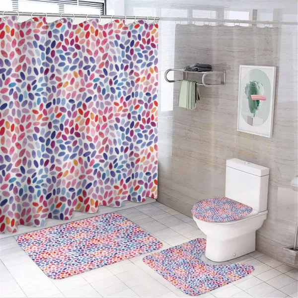 Abstract Petals Art on a shower curtain