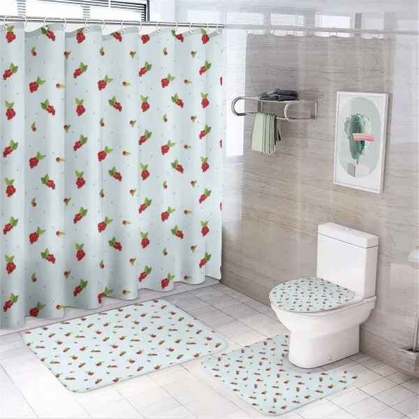 Berry Branch on Soft Tone on a shower curtain