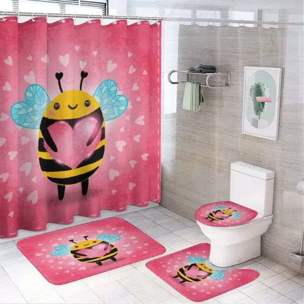 Bumblebee Cartoon on a shower curtain