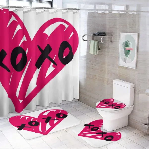 Calligraphy Lovers on a shower curtain