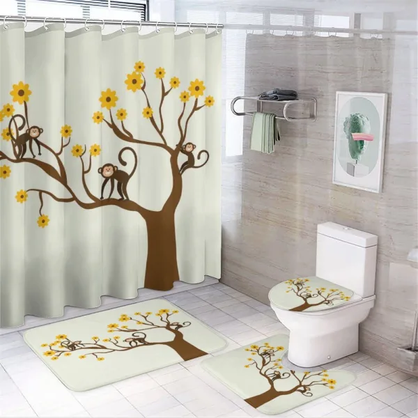 Climbing Kids Fun on a shower curtain