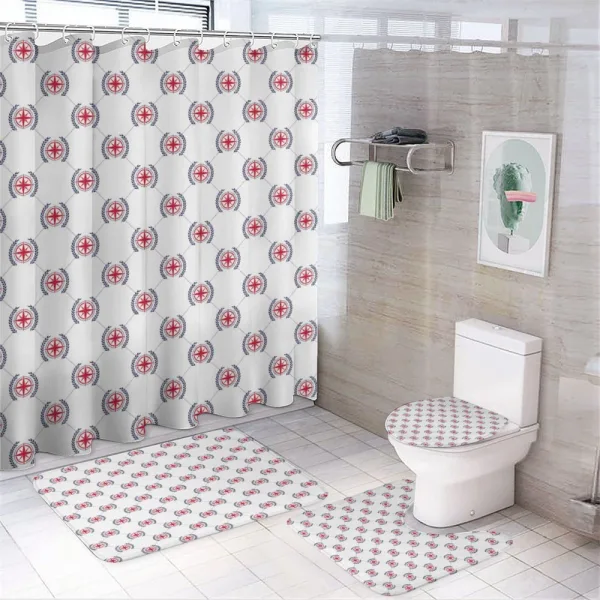 Diamond Windrose Leaf on a shower curtain