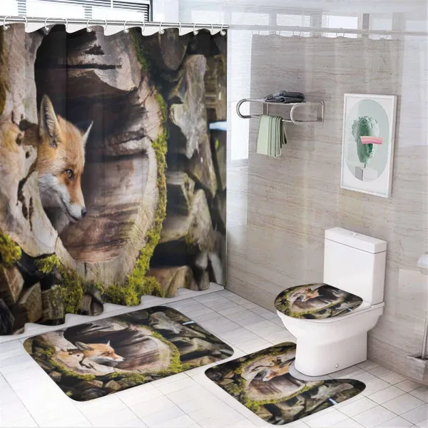 Exotic Furry Creature on a shower curtain