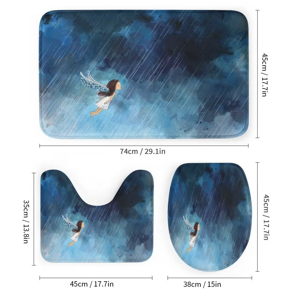 Flying Girl Rainy Sky — Detail 1