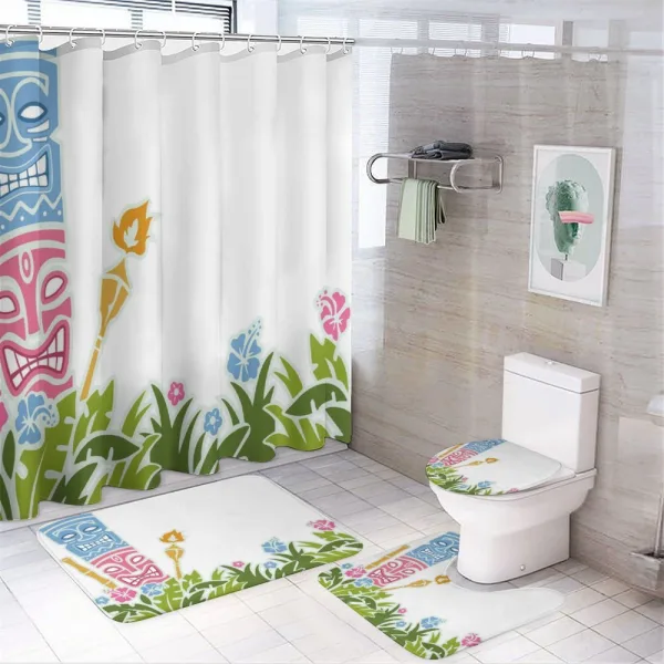 Hibiscus on a shower curtain