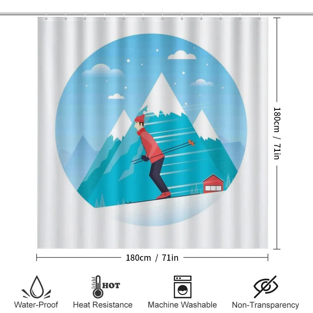 Man Skiing on a Snowy Hill — Detail 2