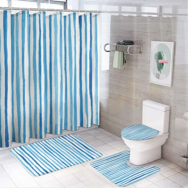 Marine Cottage on a shower curtain