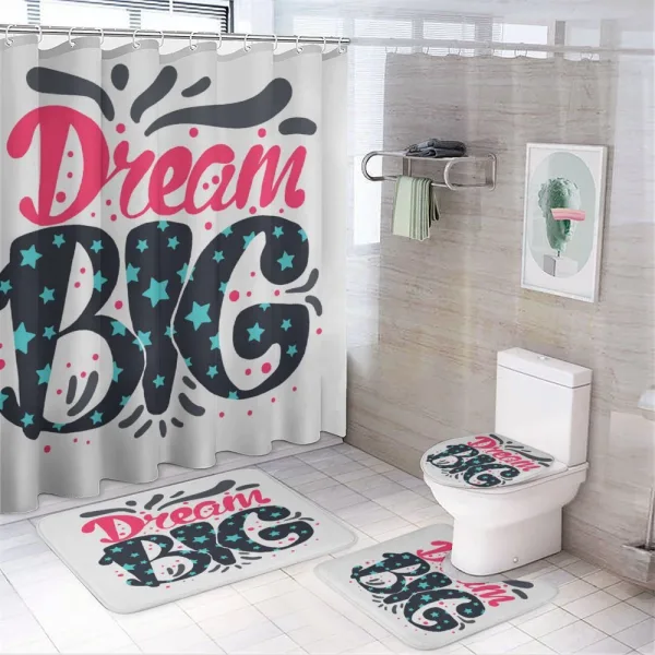 Message of Inspiration Stars on a shower curtain