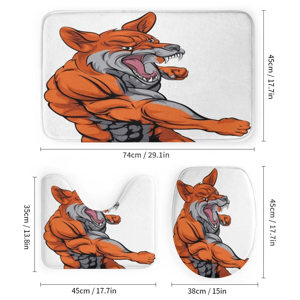Muscular Sports Fox Mascot — Detail 1