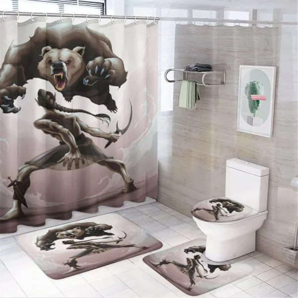 Mythological Scene Concept on a shower curtain