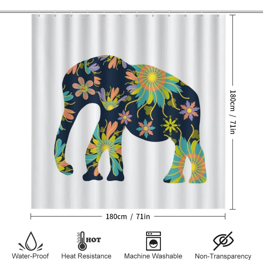Oriental Floral Elephant — Detail 2
