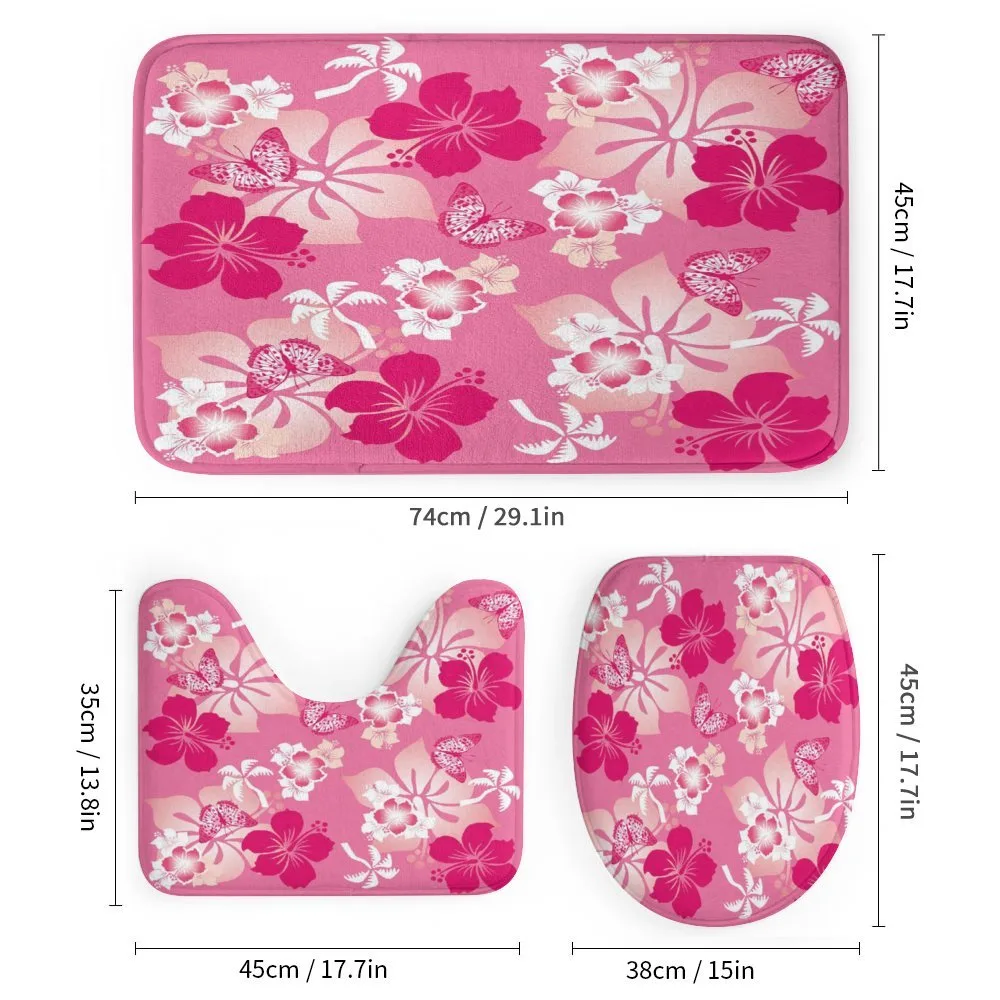 Pink Hibiscus Butterflies — Detail 1