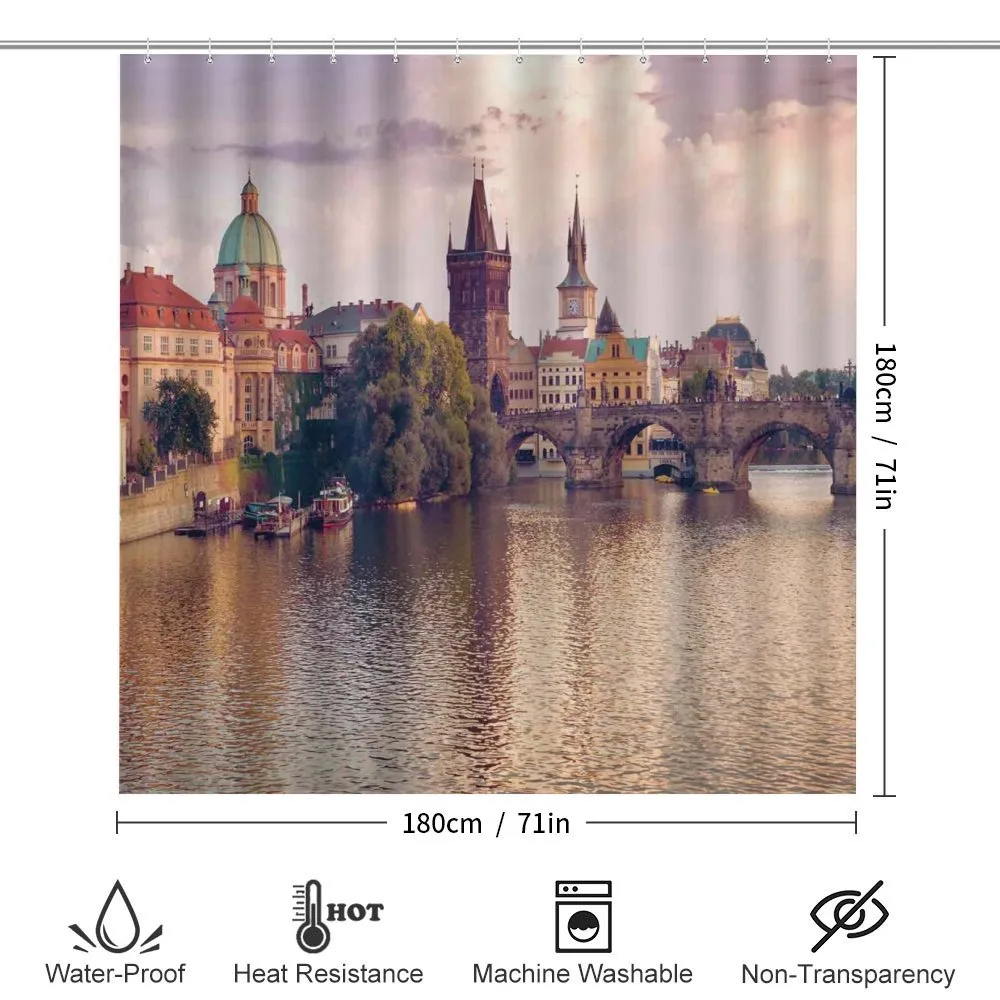 Prague River and Bridge — Detail 2