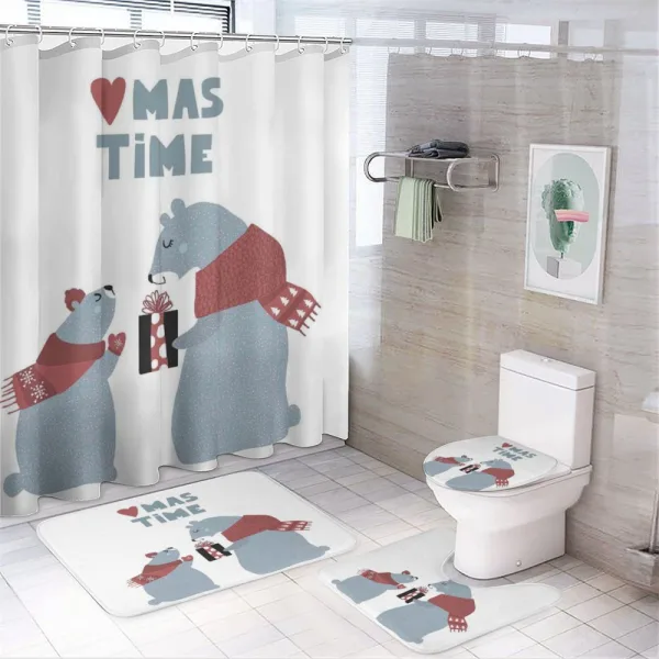 Present Mom Xmas on a shower curtain