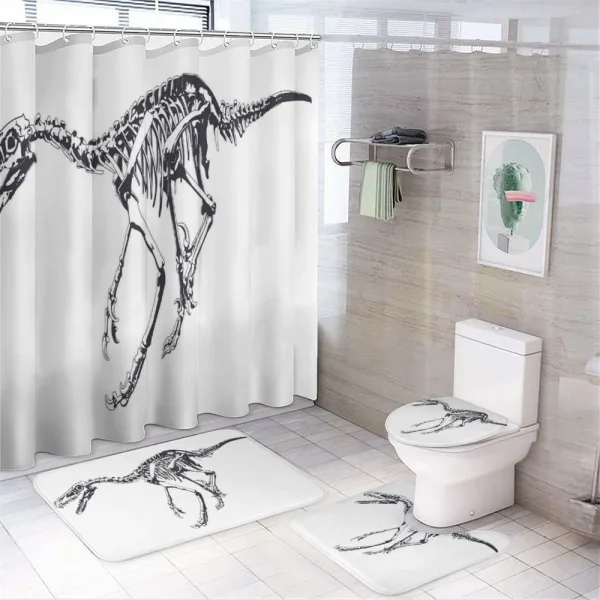 Skeleton Dead Predator on a shower curtain