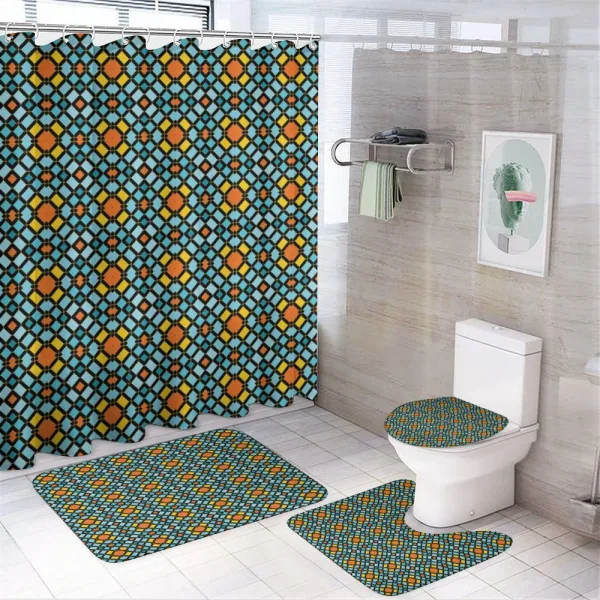 Symmetric Pattern on a shower curtain