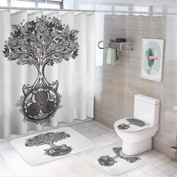 Tree of Life Triskelion on a shower curtain