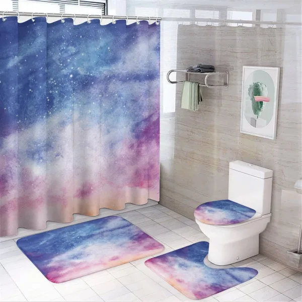 Watercolor Space on a shower curtain