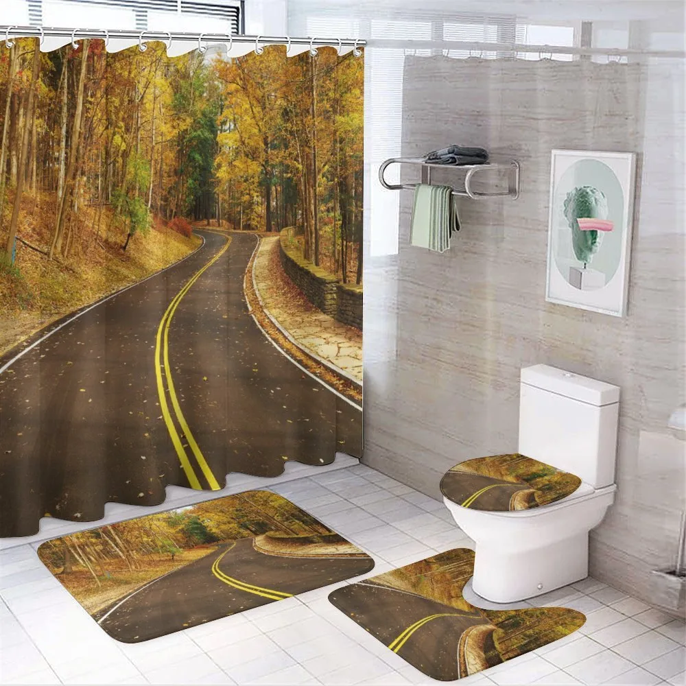 Autumn Scenery Roadway — Your design