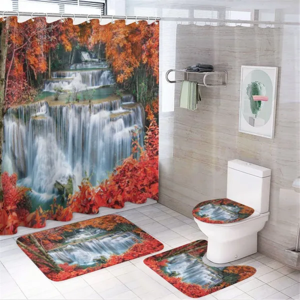 Botanic Fall Forest on a shower curtain