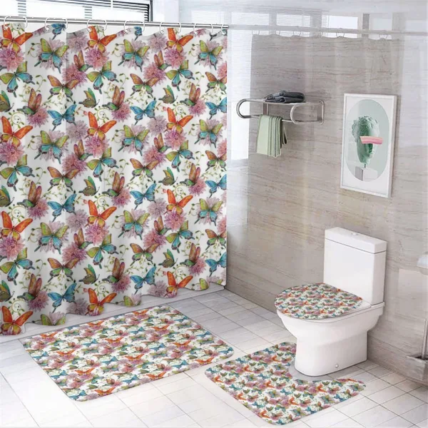 Carnations Vintage on a shower curtain