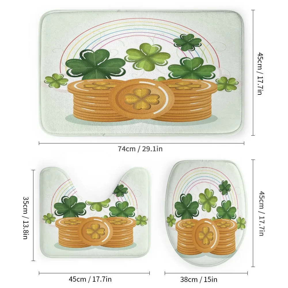 Coins Shamrocks and Rainbow — Detail 1