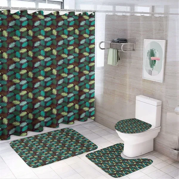 Exotic Torbay Palm Leaves on a shower curtain