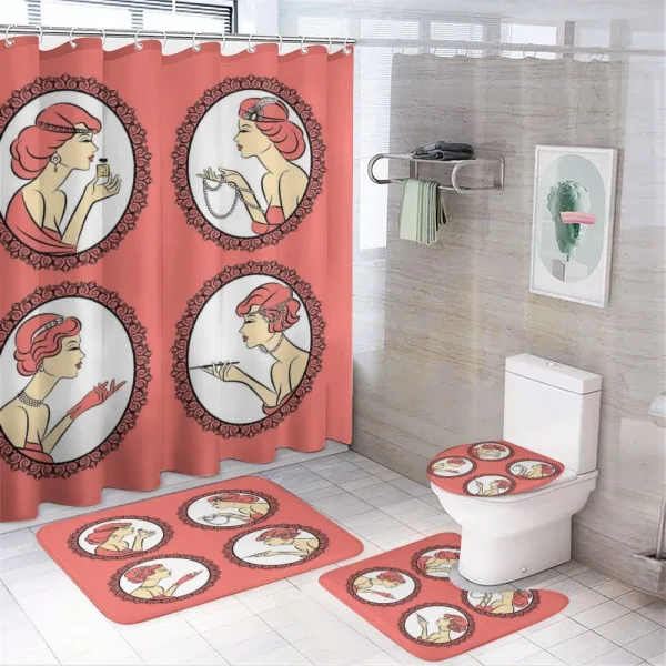 Fashion Portraits on a shower curtain