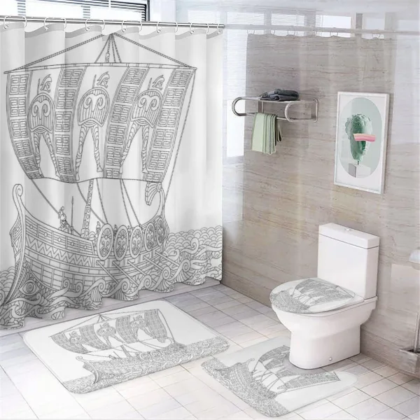 Greek Galley on a shower curtain