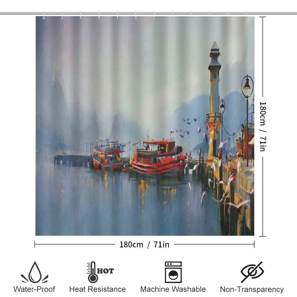 Harbor Boats and Birds — Detail 2
