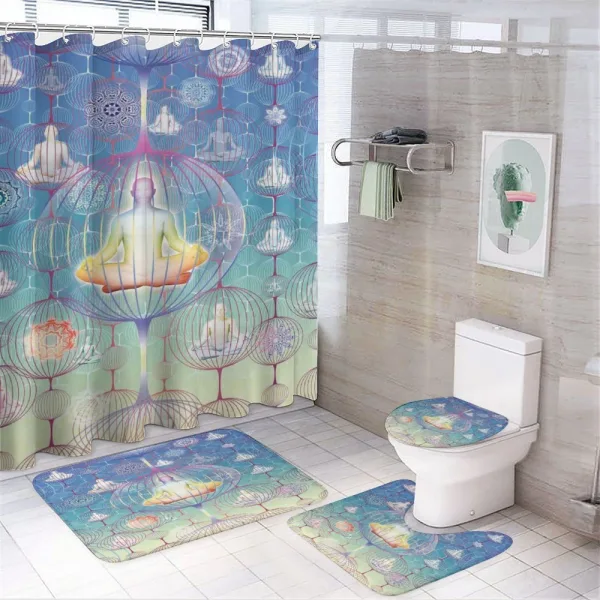 Meditation Yoga Chakra Zen on a shower curtain