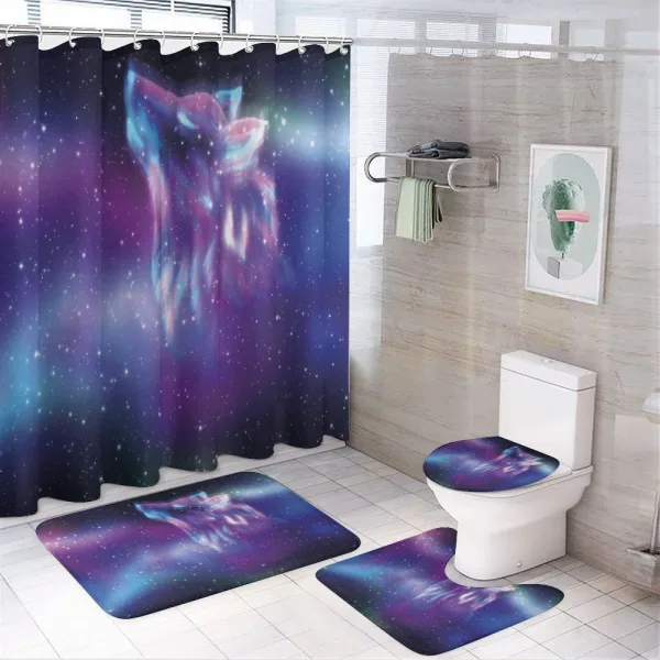 Northern Aurora Borealis on a shower curtain