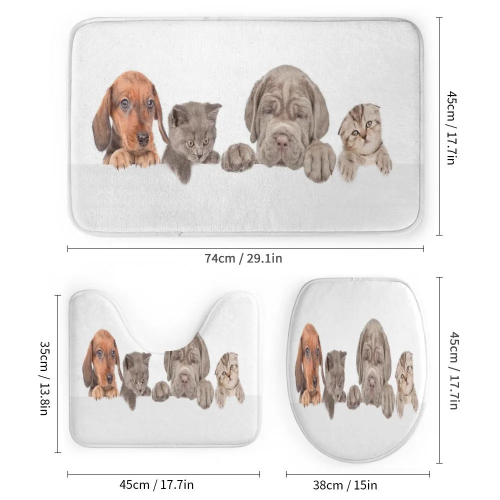 Pets Peeking over Wall — Detail 1