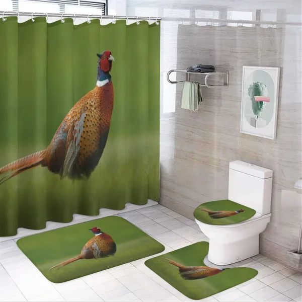 Pheasant Long Tail Meadow on a shower curtain