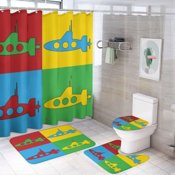 Pop Art Vessel Frames on a shower curtain