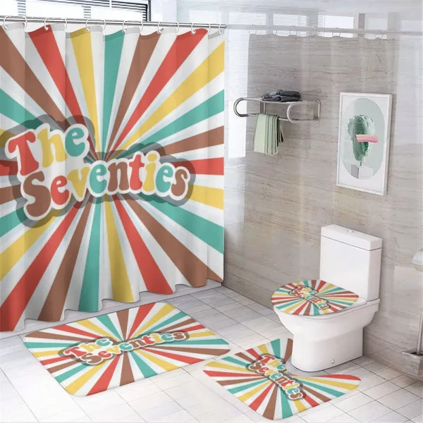 Seventies Retro on a shower curtain