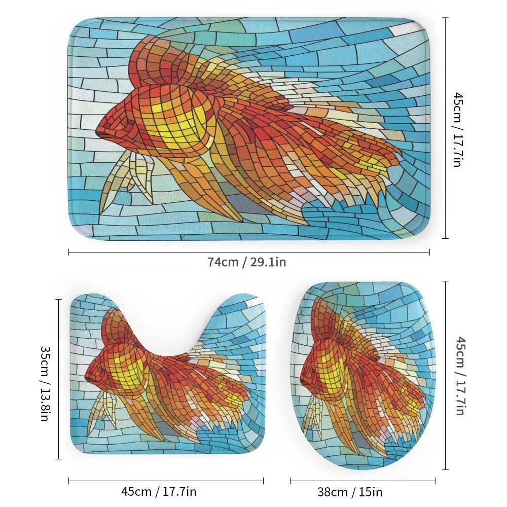 Stained Glass Mosaic Fish Art — Detail 1