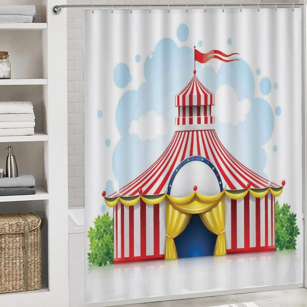 Striped Tent with Flag — Detail 4