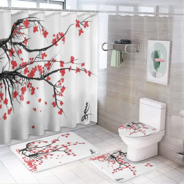 Watercolor Summer Garden on a shower curtain