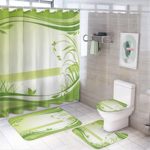 Abstract Fresh Nature on a shower curtain