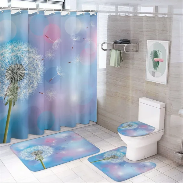 Bokeh Design Blowball on a shower curtain