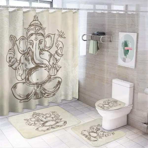 Elephant Artful Sketch on a shower curtain