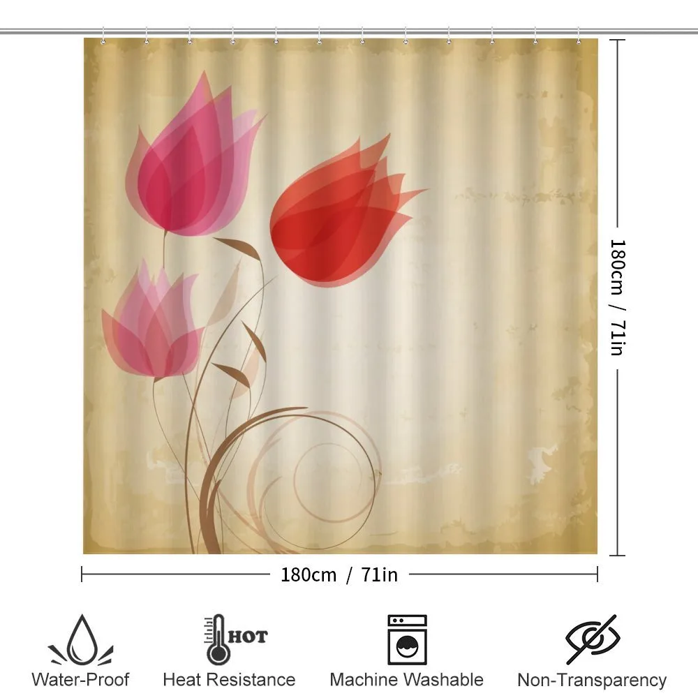 Hazy Red Flowers Nature — Detail 2