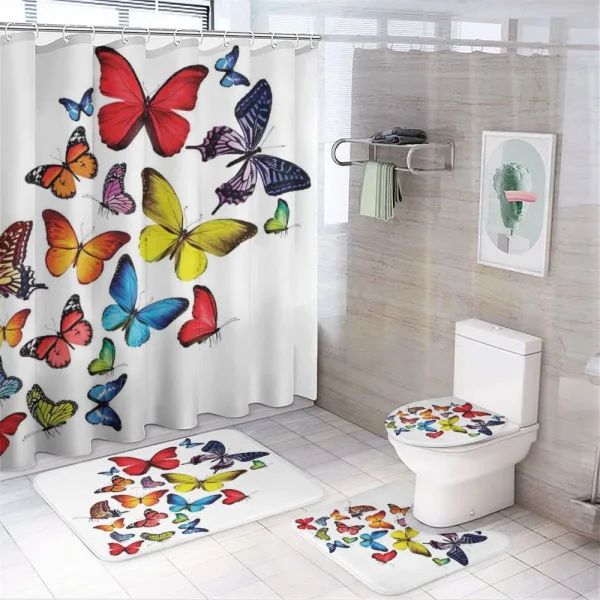 Joy Wildflowers Hiking on a shower curtain