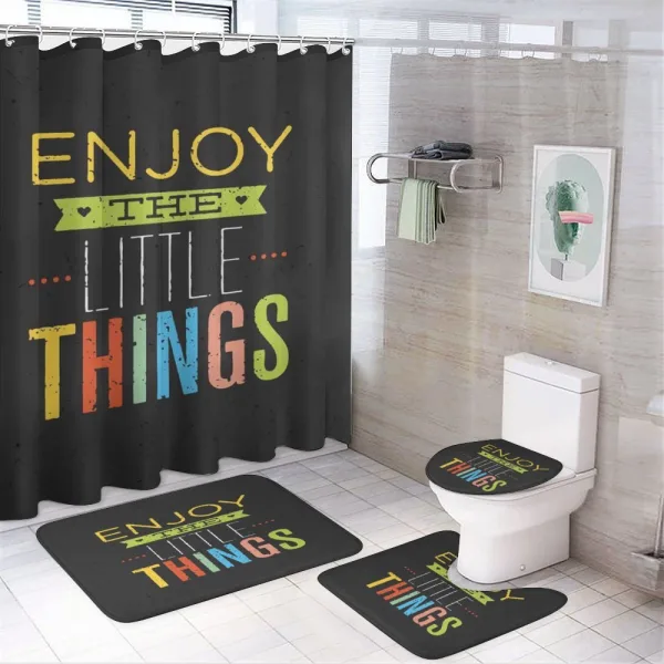 Modern Calligraphy Letter on a shower curtain