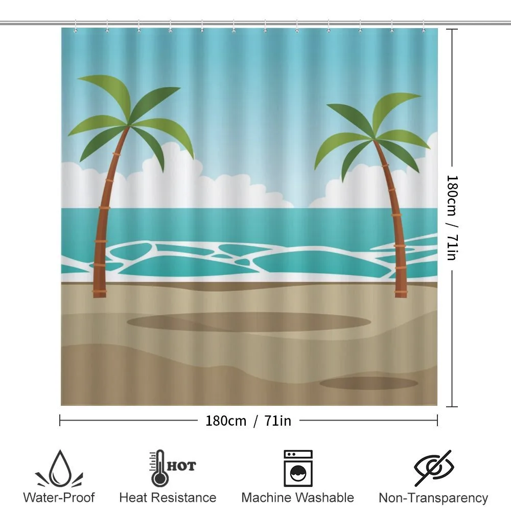 Ocean and Palm Trees — Detail 2